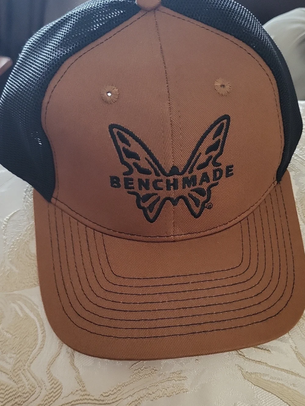 Bench Made Brown and Black Mesh Trucker Cap